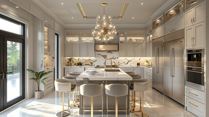 Lavish Kitchen Dreams: Gilded Touches and Sputnik Sparkle
