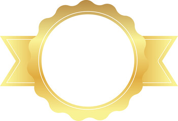 golden badge label tag border luxury design for reward winner guarantee