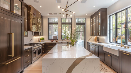 Urban Chic: Marble Magnificence with Gilded Touches
