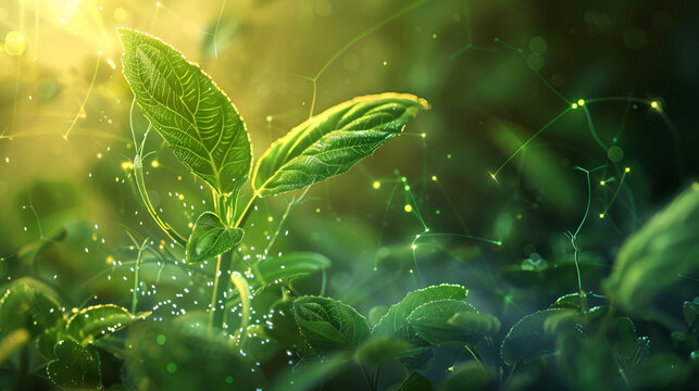 exploring the mechanism of leaf light under photosynthesis,