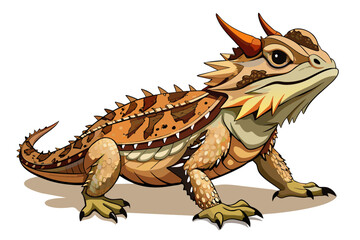 Horned lizards, full body , high detail