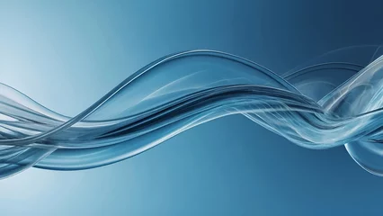 Gordijnen blue wave background © Designer Khalifa