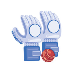 cricket gloves and ball - 765849480
