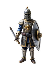 Naklejka premium Isolated transparent background medieval knight armor