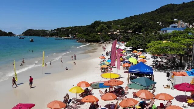 Imagem a&eacute;rea da Praia de Bombinhas,  quatro ilhas, litoral catarinense, brasil, santa catarina, 