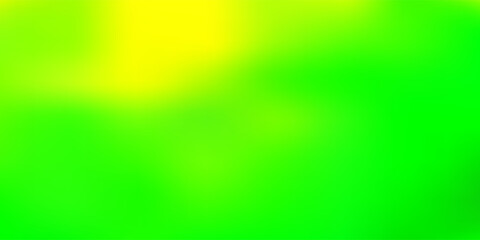 Light green, yellow vector gradient blur texture.