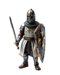 Isolated transparent background medieval knight armor