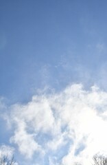 White Clouds in a Blue Sky
