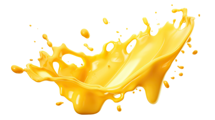 Melted cheese splash cut out