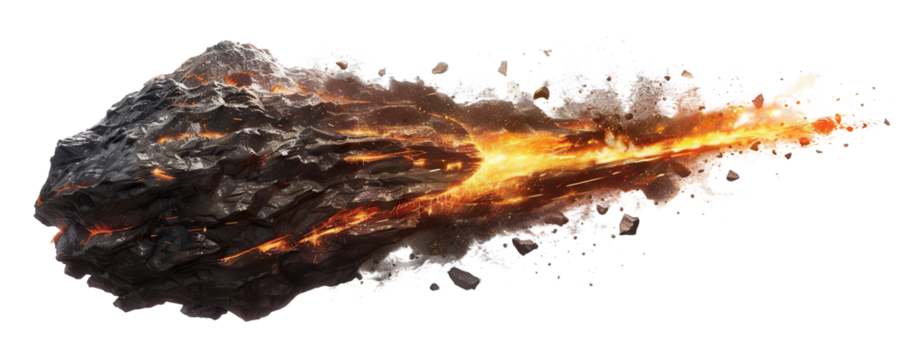 Flying meteor cut out