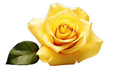 Create A High quality fresh yellow rose on white background. Young girl smelling yellow rose