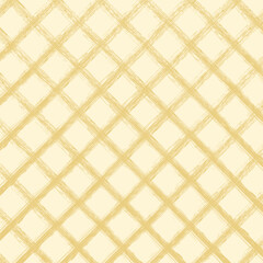 Vector hand drawn cute checkered pattern. Doodle Plaid geometrical brush texture. Crossing crayon chalk lines. Abstract cute delicate pattern ideal for fabric, textile, wallpaper
