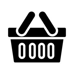 shopping basket glyph icon