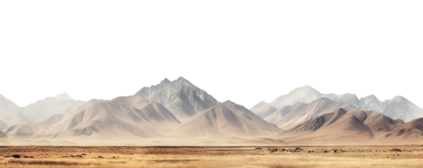 Majestic mountain peaks, cut out