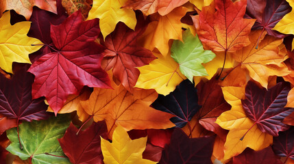 colorful autumn leaves as seamless texture wallpaper as background