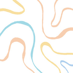 Obraz premium colorful line doodle yellow, blue, pink, red, white pattern. Creative minimalist style print background for kids. trendy design with basic squiggle shapes. Scribble party confetti texture, 