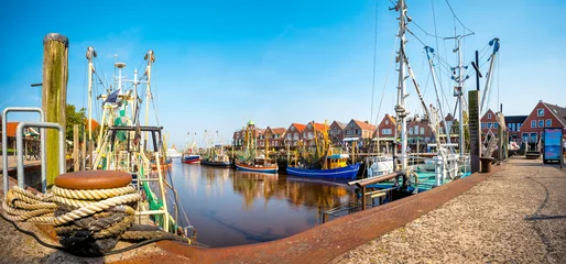 Foto op Aluminium Traditional harbor scene with fishing boats in Neuharlingersiel , Nordsee, Germany © EKH-Pictures