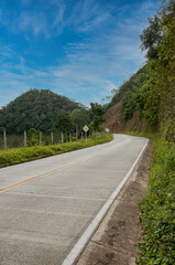 Fototapeta na wymiar Road between Santa Cecilia and Guarato, Chocó, Colombia