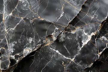 Sophisticated black marble with striking white veins and a dramatic effect.