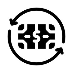 cash flow glyph icon