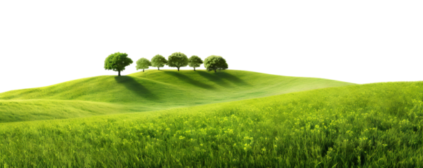 Green hills lanscape cut out