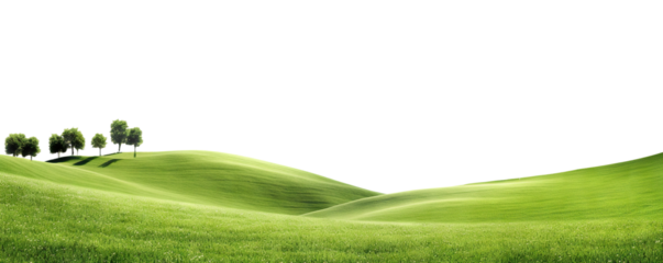 Green hills lanscape cut out