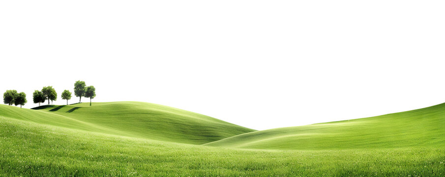 Green hills lanscape cut out