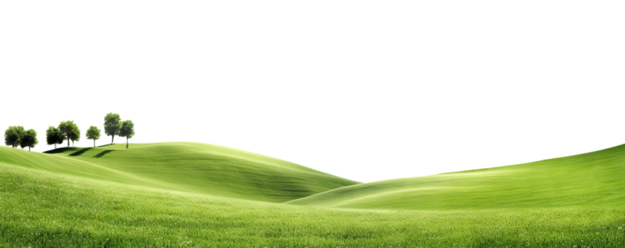 Green hills lanscape cut out