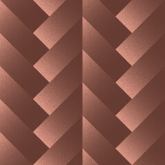Herringbone Parquet Seamless Pattern Trend Vector Brown Abstract Background. Retro Styled 50s 60s 70s Half Tone Art Illustration for Textile. Repetitive Graphic Abstraction Wallpaper Dot Work Texture