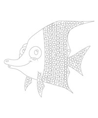 Dot coloring page for kids, Art & Illustration
