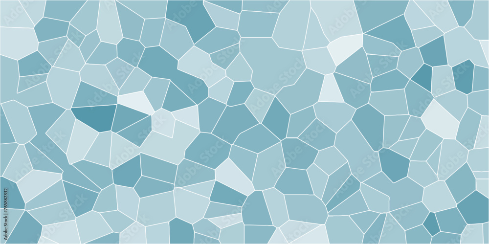 Poster multicolor broken stained glass background with white lines. aqua texture geometric modern creative 