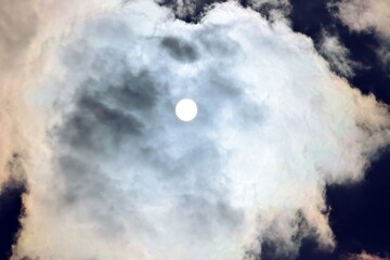 clouds,sun and blue sky