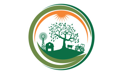 Obraz premium simple logo pertanian