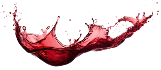 Red wine splash cut out