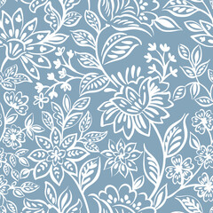 seamless floral pattern Jacobean floral design repeat vector file bock floral print	