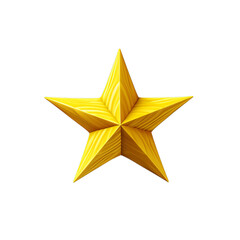 Obraz premium A yellow star on a transparent background