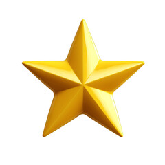 A yellow star on a transparent background