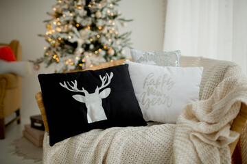christmas decoration, new year, pillow 