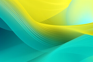 Lemon Yellow and Turquoise Beautiful Ethereal Background Design