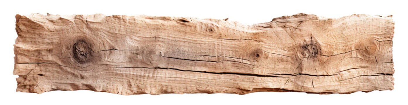 Rough wooden plank cut out