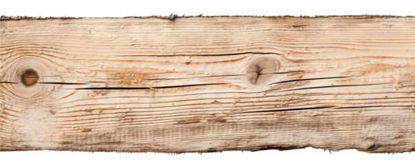 Rough wooden plank cut out