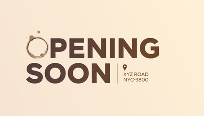 Opening Soon. Opening soon typography font.