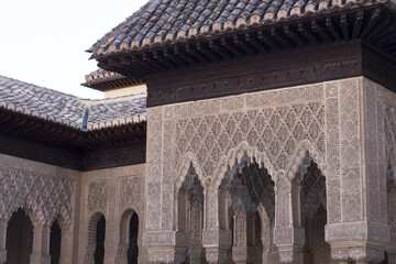 Nasrid Palaces and Alhambra palace complex, Granada, Spain