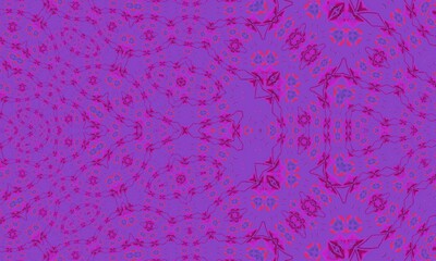 The image is a pink and purple kaleidoscope pattern.