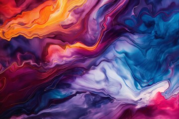 A symphony of color and form swirling together in a harmonious dance of abstraction