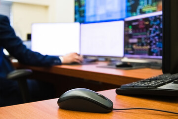 Engineer controls the power system