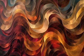 Abstract patterns inspired by the rhythmic pulse of nature, echoing the heartbeat of the universe