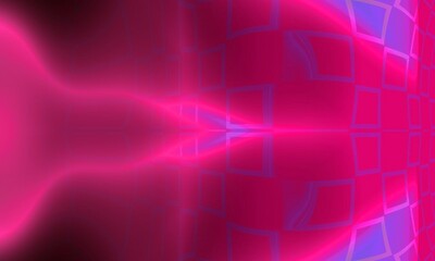 This image is of a pink and purple gradient background with a blue and purple grid pattern in the foreground.