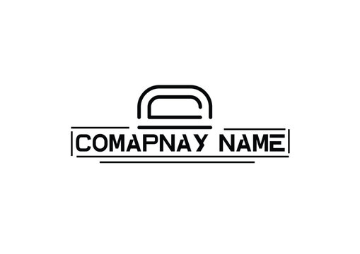 A minimalist logo design featuring a simple arch and company name on a clean white background