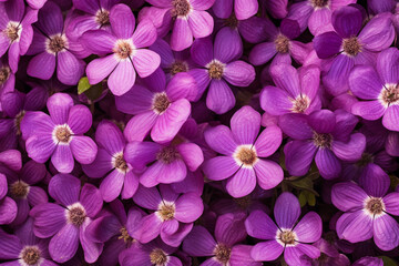 Fototapeta na wymiar purple flowers, top view, background сreated with Generative Ai